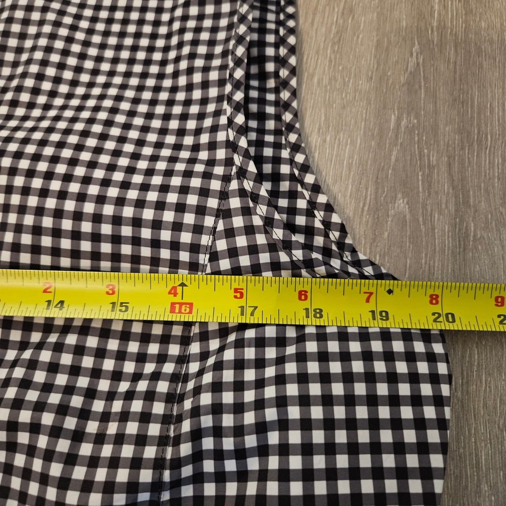 Talbots Womens Black White Gingham Terry Lined Full Zip Vest LK4907 Size Medium - Picture 6 of 7